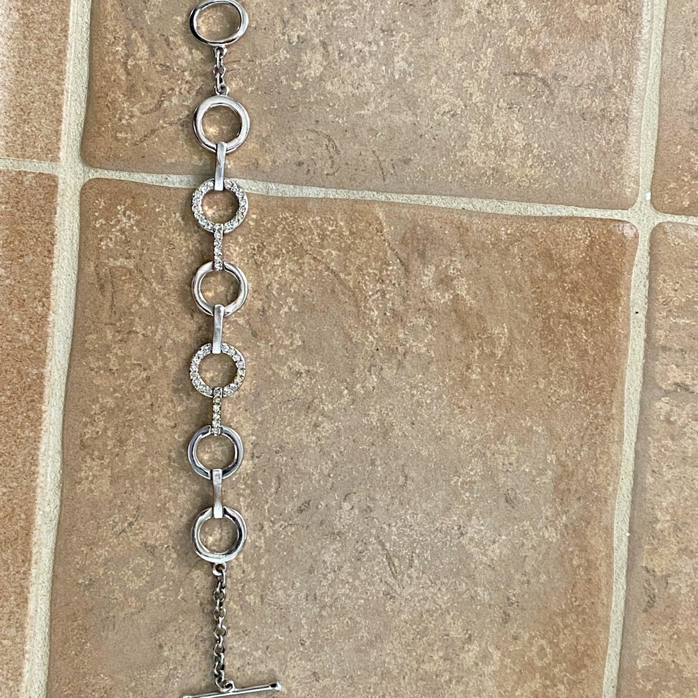 Swarovski silver and crystal adjustable bracelet